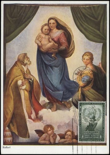 1956, Religion,Christliche,Madonnen, NY 34 MK, Brief