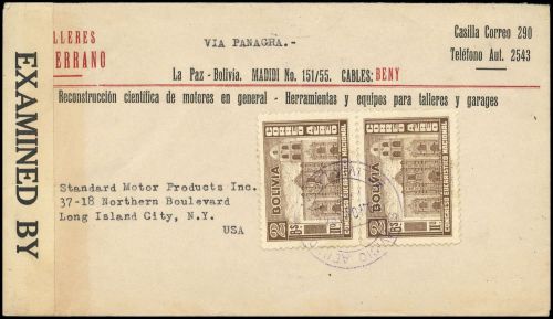 1942, Bolivien, 316 (2), 318 u.a., Brief