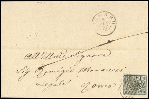 1852, Italien Staaten Kirchenstaat, 3, Brief