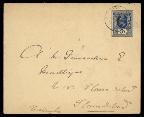 1903, Ceylon, U 33 b, Brief