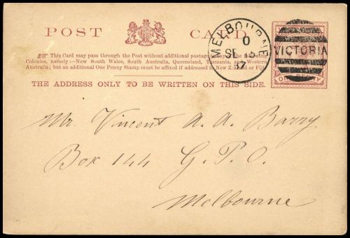1887, Victoria, P 8, Brief