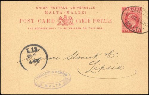 1902, Malta, P 6, Brief