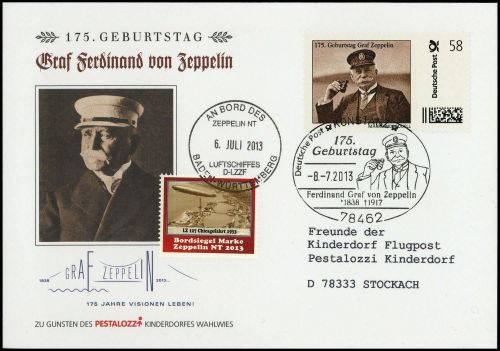 2013, Zeppelin,Zeppelinpost NT, LZ07 D-LZFN, Brief