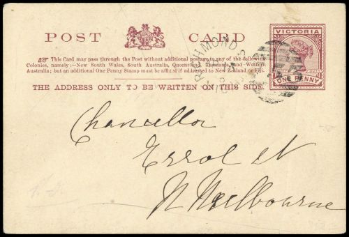 1887, Victoria, P 8, Brief