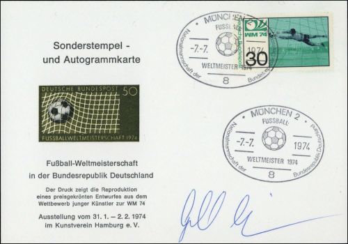 Sport u. Spiel,Fussball,Berühmte Spieler, Brief