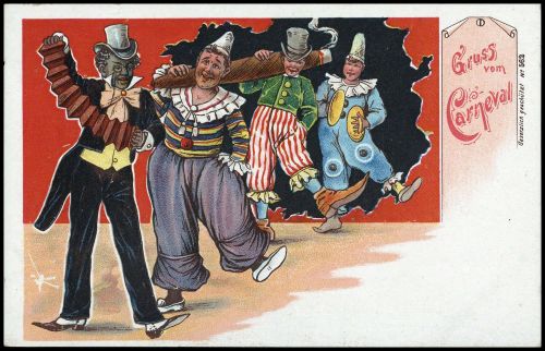 1910, Kunst u. Kultur,Karneval, Fasching,, Brief
