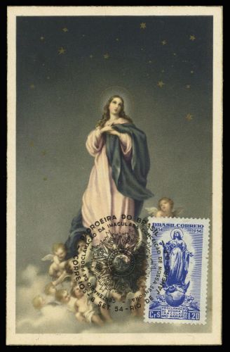 1954, Religion,Christliche,Madonnen, Bras 858 MK, FDC