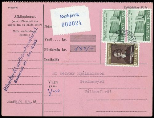 1963, Island, 358 (2), 368, Brief