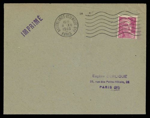 1948, Frankreich, 792, Brief