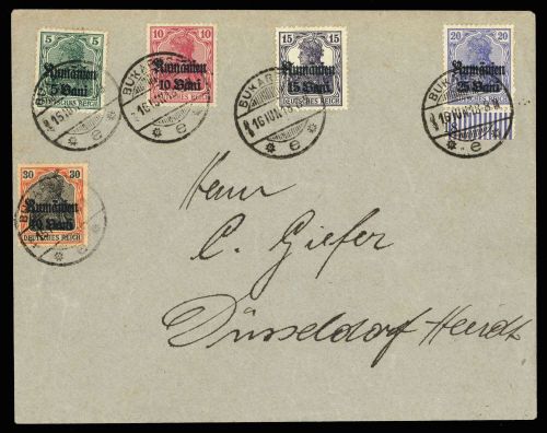 1918, Deutsche Besetzung I. WK Rumänien, 8-12, Brief