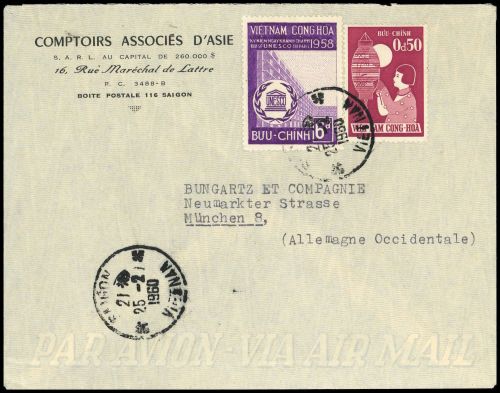 1958, Vietnam Süd, 167, 156, Brief