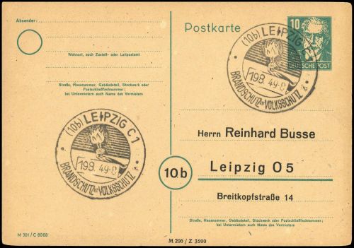 1949, Int.Organisationen,Feuerwehr,sonstige, SBZ P35/01, Brief