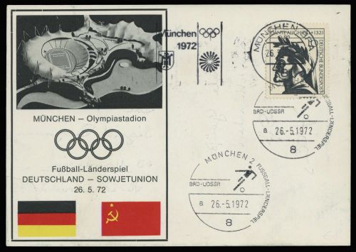 1972, Sport u. Spiel,Fussball sonstige, Bu 693 u.a., Brief