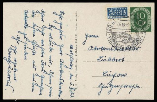1953, Industrie und Wirtschaft, Automobilbau, Bu 128, Brief