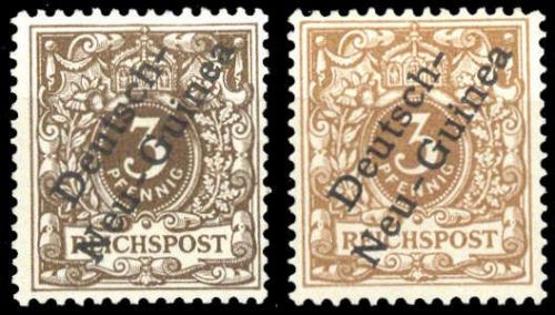 1897, Deutsche Kolonien Neuguinea, 1 a-b, *