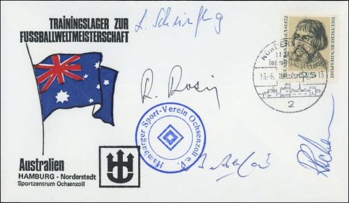 1974, Sport u. Spiel,Fussball,Berühmte Spieler, Brief