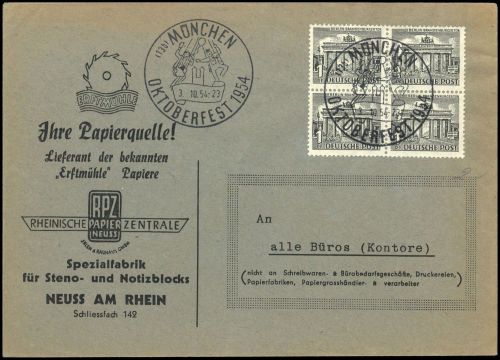 1954, Ausstellungen/Ereignisse,Unterhaltung,Oktoberfest, Bln 42 ...