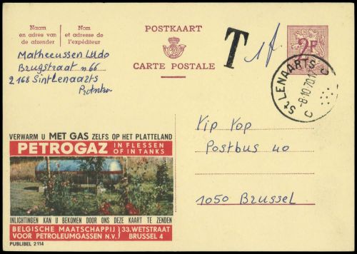 1970, Belgien, P 319 II, Brief