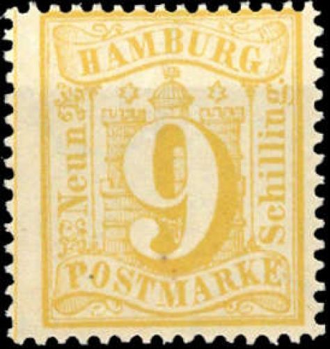 1864, Altdeutschland Hamburg, 18, (*)