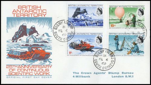 1969, Britische Gebiete in der Antarktis, 20-23, FDC
