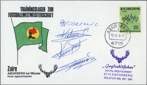 1974, Sport u. Spiel,Fussball,Berühmte Spieler, Brief