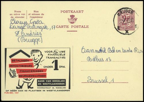 1963, Belgien, P 319 II, Brief