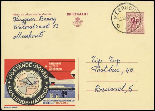 1970, Belgien, P 325 IV, Brief