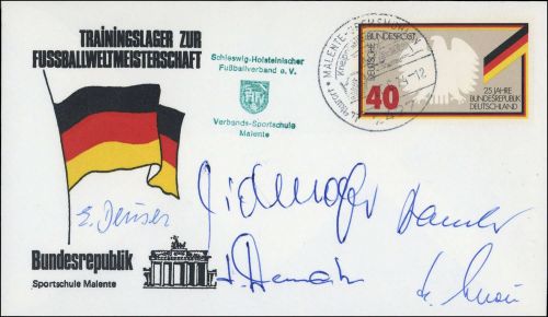 1974, Sport u. Spiel,Fussball,Berühmte Spieler, Brief