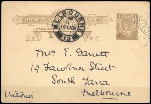 1893, Südaustralien, P 3 a, Brief