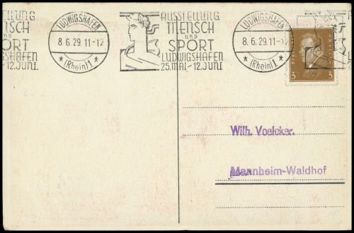 1929, Sport u. Spiel, DR 410, Brief