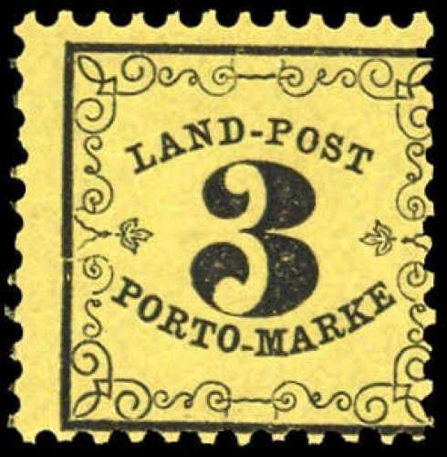 1862, Altdeutschland Baden Landpost, LP 2 y, **