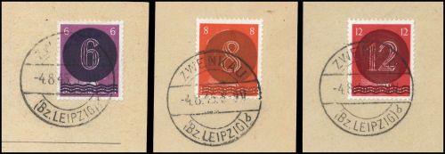 1945, SBZ Westsachsen, A I-III, Briefst.