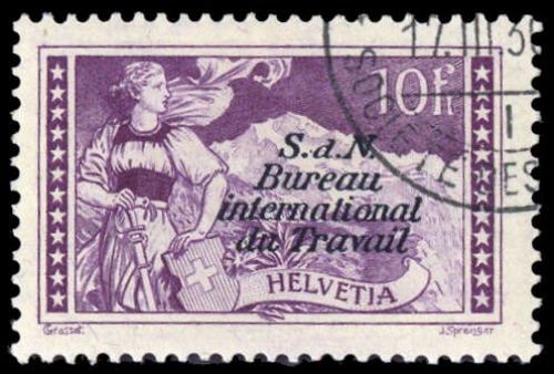 1923, Schweiz Internationale Arbeitsamt BIT, 14, cto