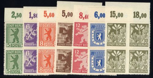 1945, SBZ Berlin Brandenburg, 1-7 B (4) OR, **