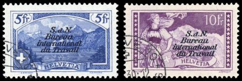 1923, Schweiz Internationale Arbeitsamt BIT, 1-14, cto