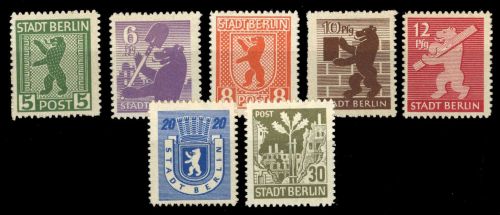1945, SBZ Berlin Brandenburg, 1-7 B, **