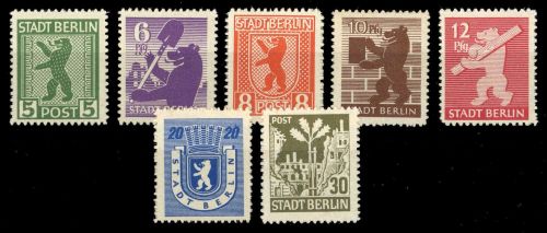 1945, SBZ Berlin Brandenburg, 1-7 B, **