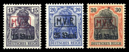1917, Deutsche Besetzung I. WK Rumänien, 1-3, **