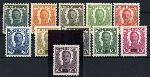 1918, Österreich Feldpost Rumänien, ex I-XIII, **
