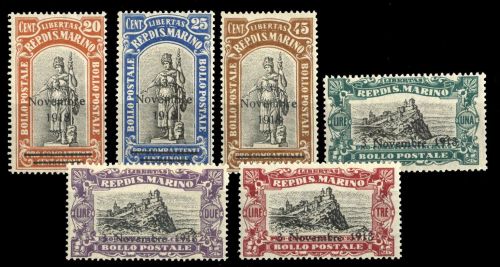 1918, San Marino, 62-67, **