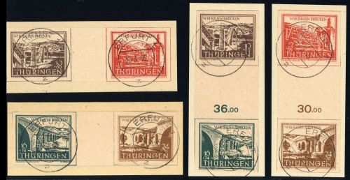 1946, SBZ Thüringen, S+W Zd 1+2 ET, Briefst.
