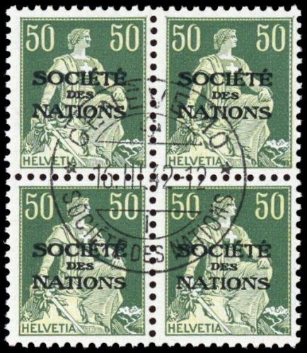 1922, Schweiz Völkerbund SDN, 9 z PF I, cto