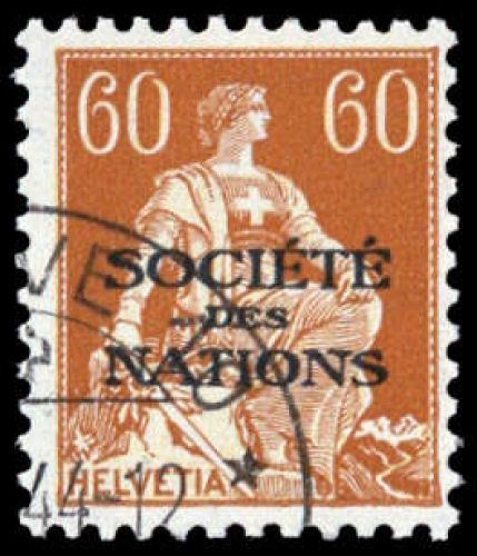 1922, Schweiz Völkerbund SDN, 10 z, cto