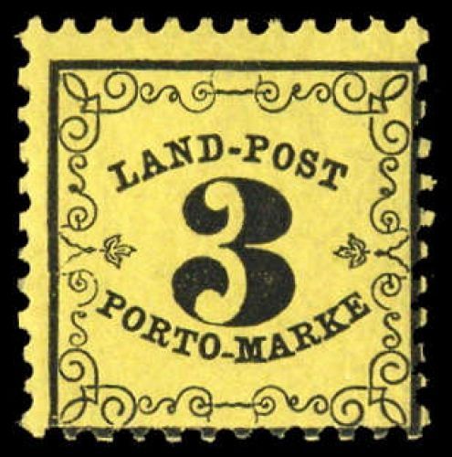 1862, Altdeutschland Baden Landpost, LP 2 y, **