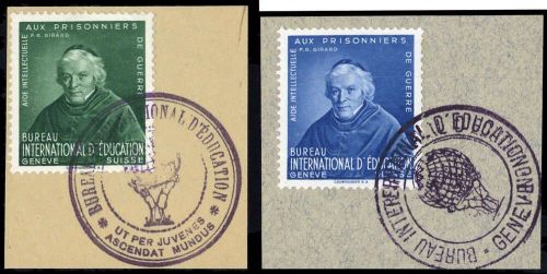 1942, Schweiz Internationale Erziehungsamt BIE, V-VIII, Briefst.