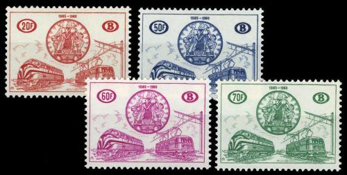1960, Belgien Eisenbahnpaketmarken, EM 321-24, **