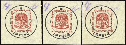 1946, Deutsche Lokalausgabe Bad Nauheim, 8 I x PF III-V, **