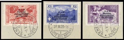 1923, Schweiz Internationale Arbeitsamt BIT, 12-14, Briefst.