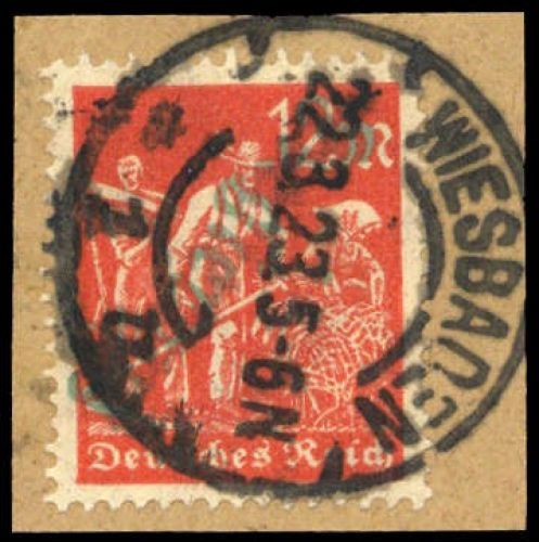 1923, Deutsches Reich Dienst Regierung Wiesbaden, WIE 11 II c K, ...