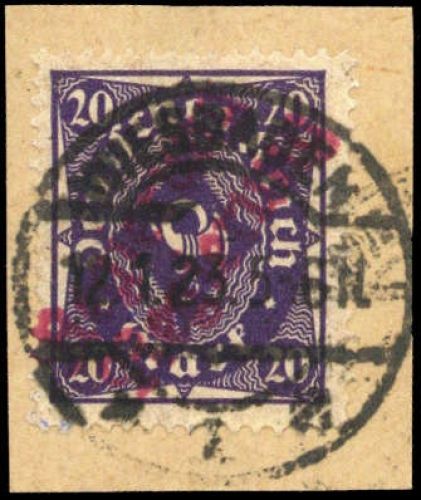 1923, Deutsches Reich Dienst Regierung Wiesbaden, WIE 13 II b K ...